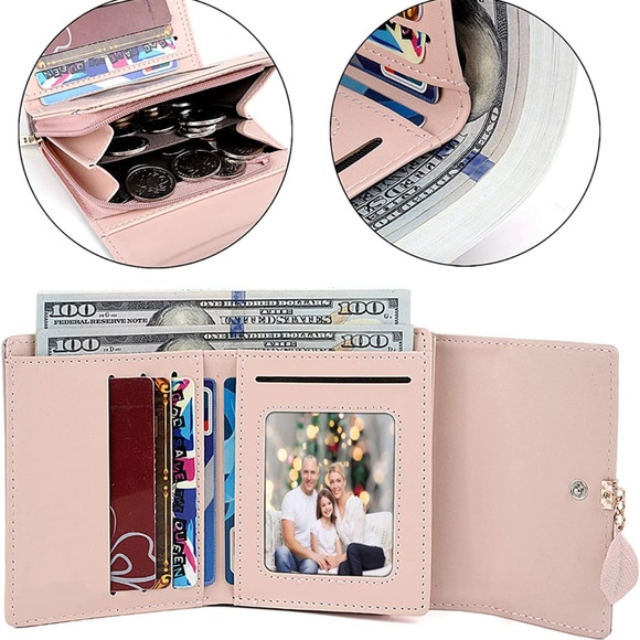 Mauve Wallet with Leaf Pendant -New In Package - Picture 4 of 9